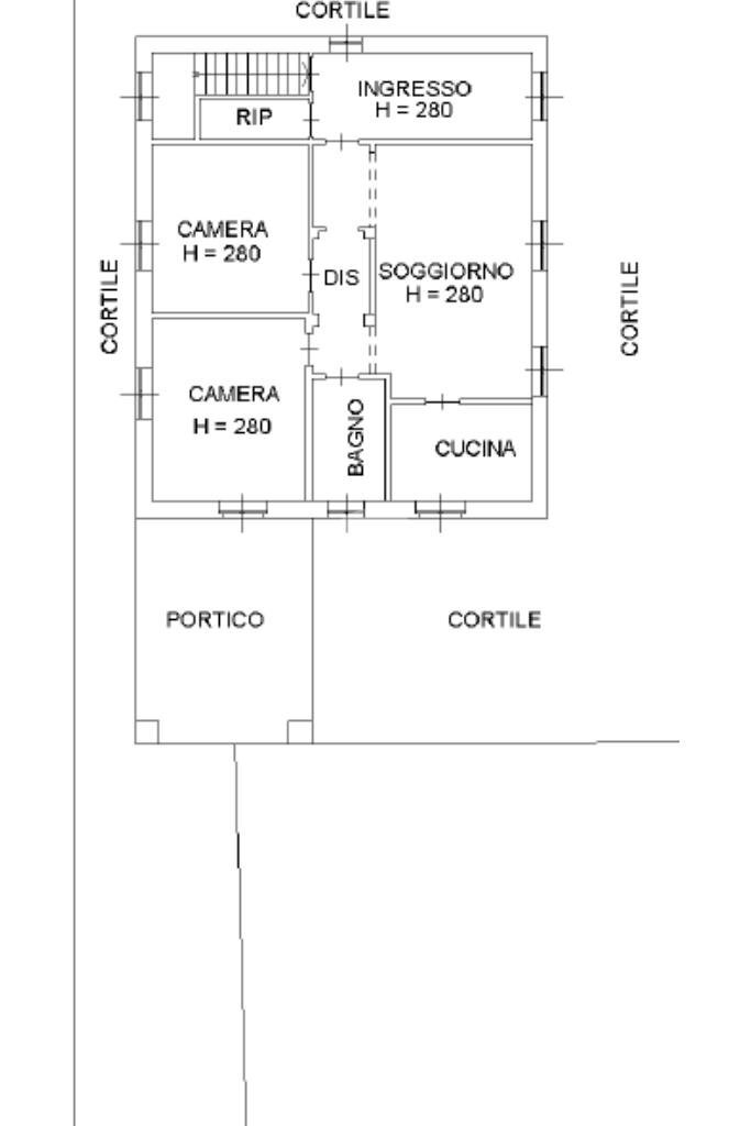 Quadrilocale Via Partigiani d'Italia, Avigliana - planimetria 1