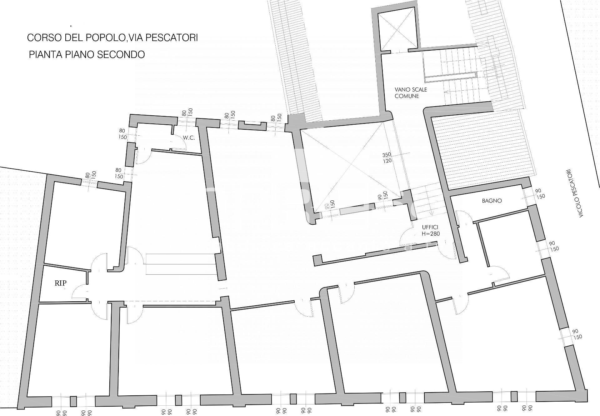 Foto 33 - Ufficio Vicolo Pescatori
 
1, Treviso - planimetria 1