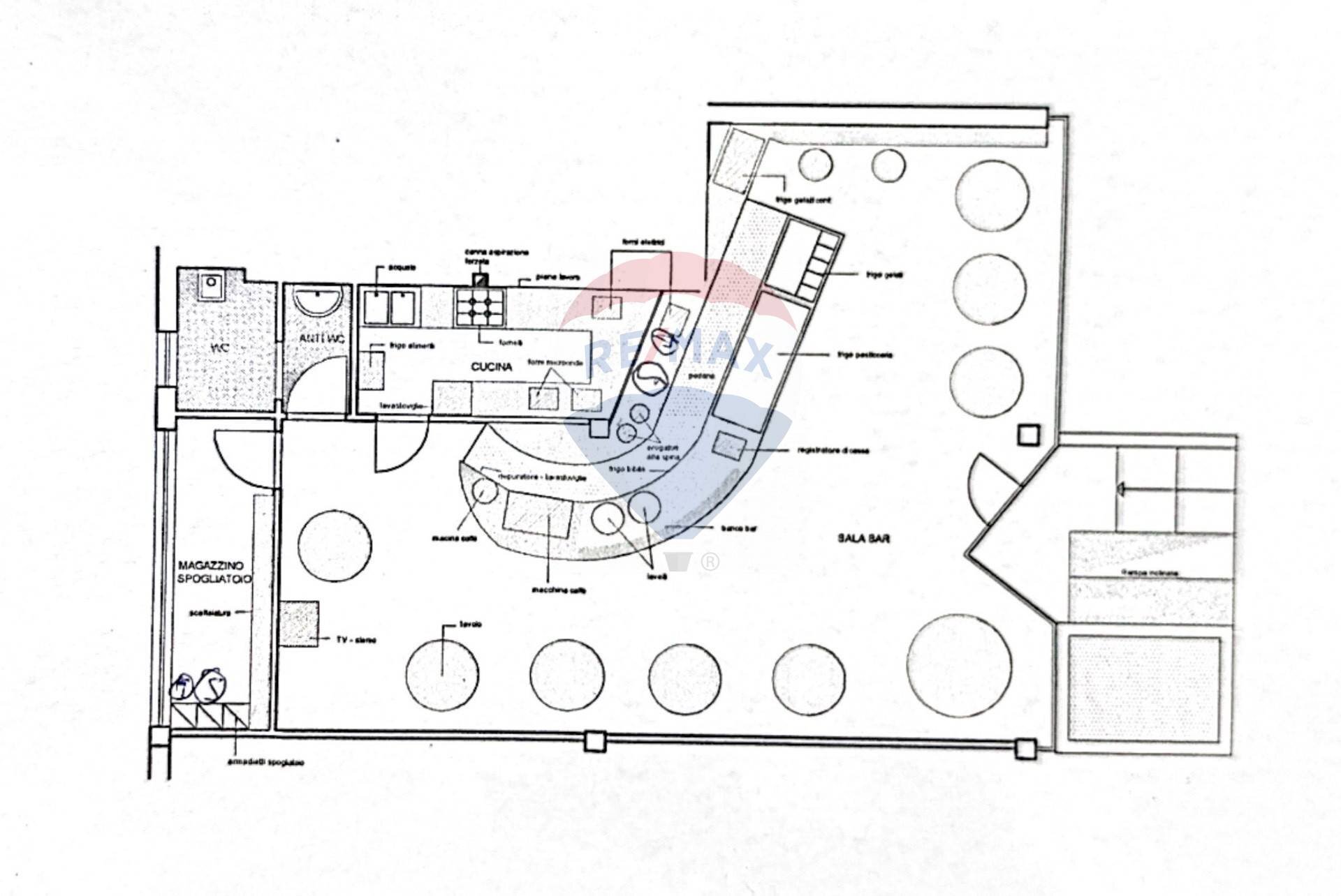 Pianta 2D - Cafeteria - Cold Bar Via C. Battisti
 
158, Fucecchio - floor plans 1