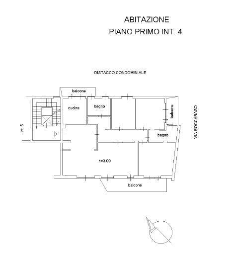 Foto 23 - Quadrilocale Via Roccaraso, Roma - planimetria 1