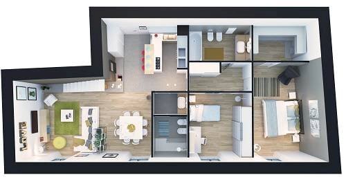 Foto 13 - Four-room apartment Piazza Italia, Zogno - floor plans 1