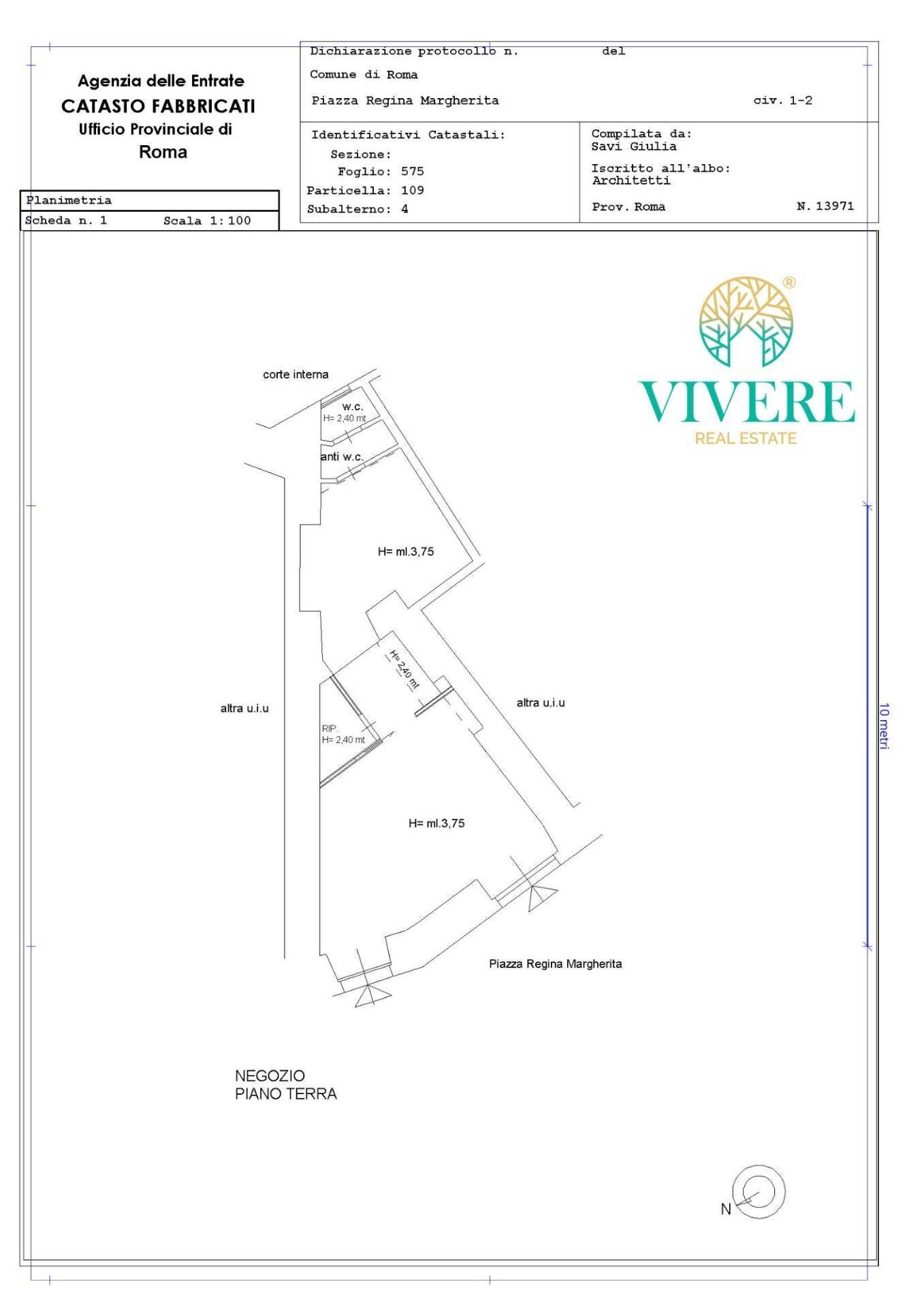 Foto 13 - Commercial Premises Piazza Regina Margherita, Roma - floor plans 1