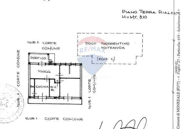 Pianta 2D - Casa semi indipendente Via Paratore
 
9/B, Monreale - planimetria 1