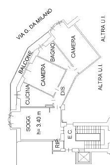 Three-room apartment piazza Francesco Guardi, 1, Milano - floor plans 1