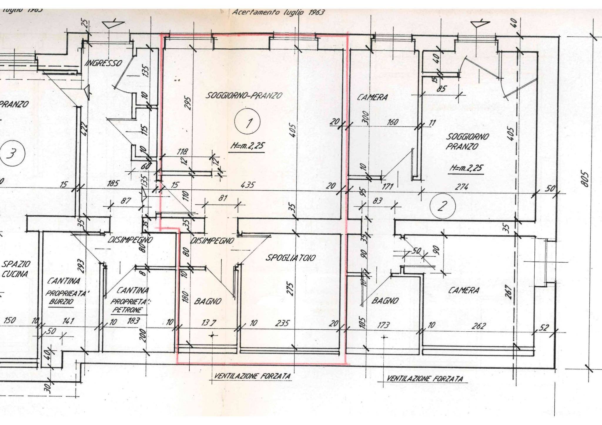 Bilocale via Clotes, 39, Sauze d'Oulx - planimetria 1