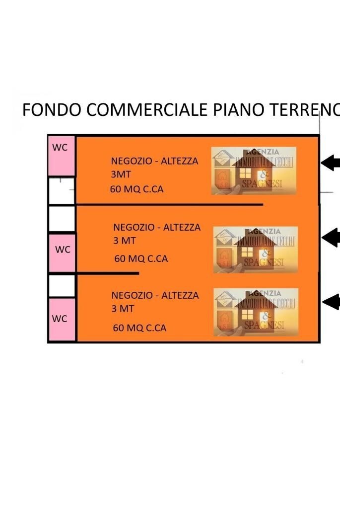 Negozio via Toscana, Prato - planimetria 1