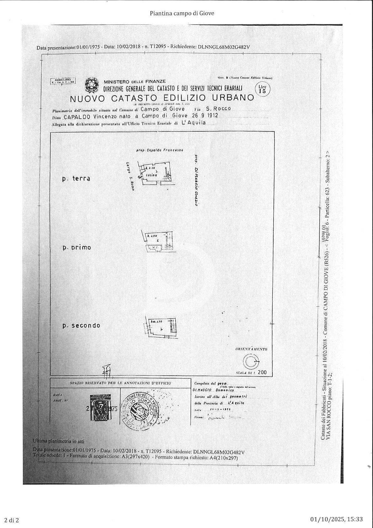 Foto 40 - Semi-detached house San Rocco, Campo di Giove - floor plans 1