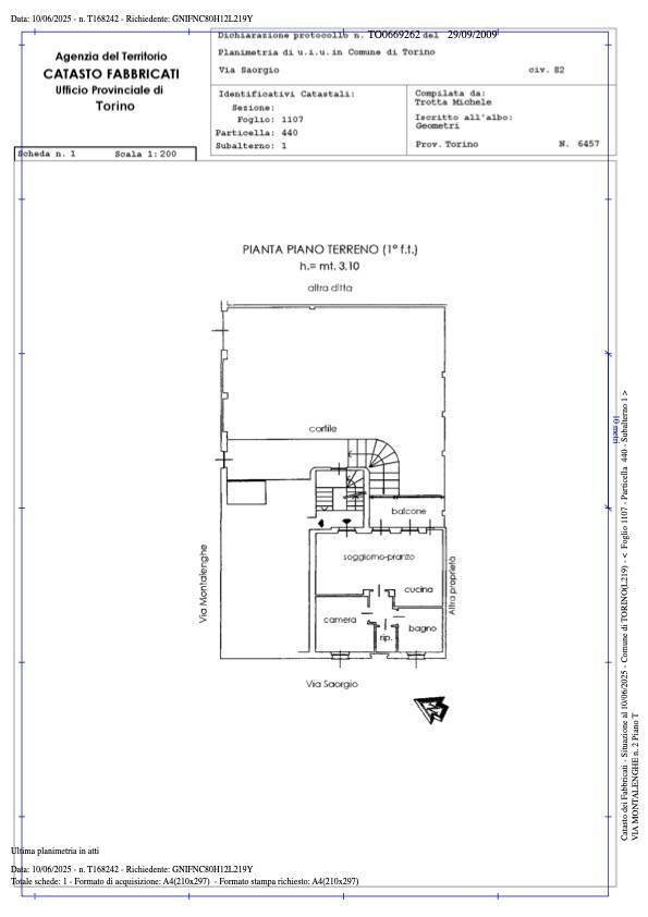 Foto 16 - Three-room apartment Via Montalenghe
 
2, Torino - floor plans 1