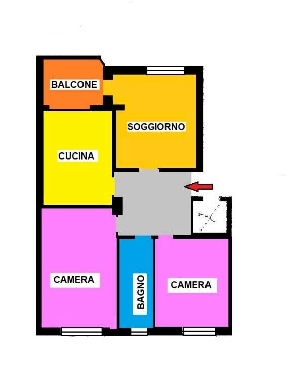 Planimetria - Quadrilocale Fossano - foto 1