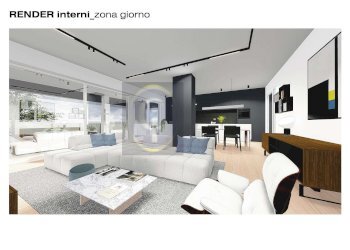 RENDER ZONA GIORNO ( CUCINA A VISTA) - Quadrilocale Brescia - foto 7