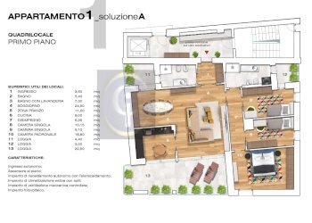 PIANTA APPARTAMENTO 1° PIANO - SOLUZIONE  A - Quadrilocale Brescia - foto 11