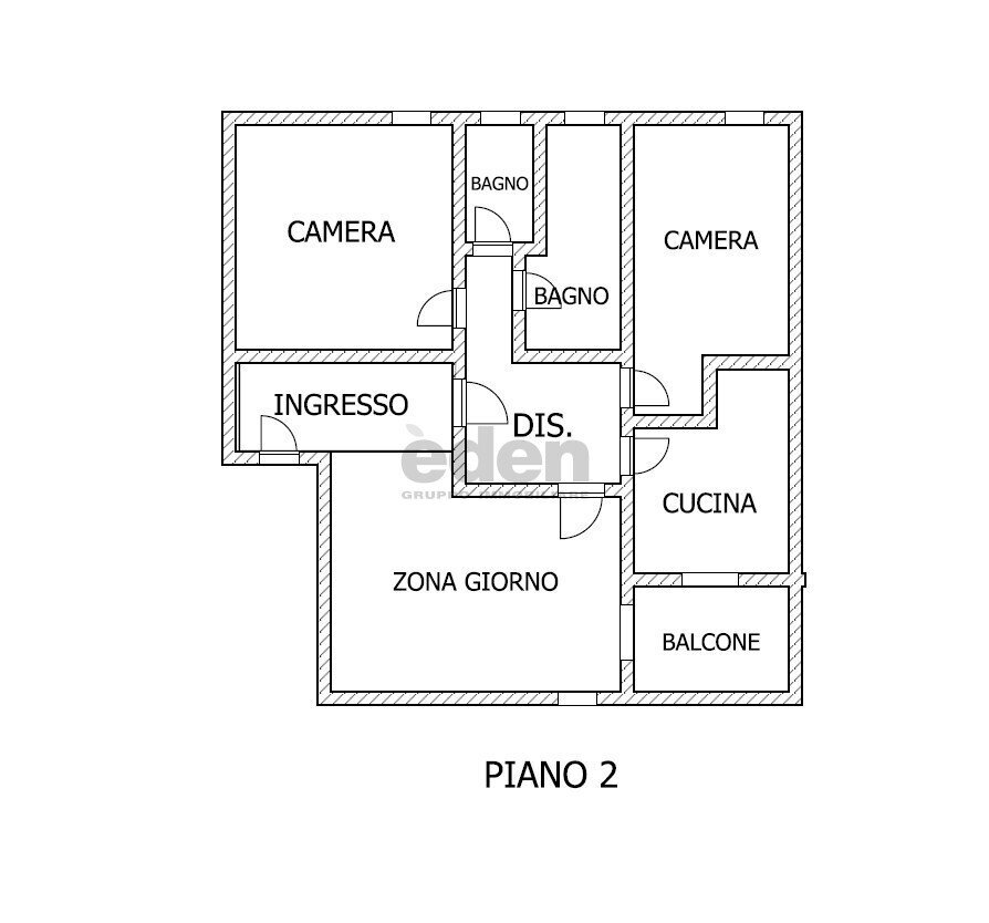 PLANIMETRIA - Three-room apartment Via Giuseppe Peano 13, Modena - floor plans 1