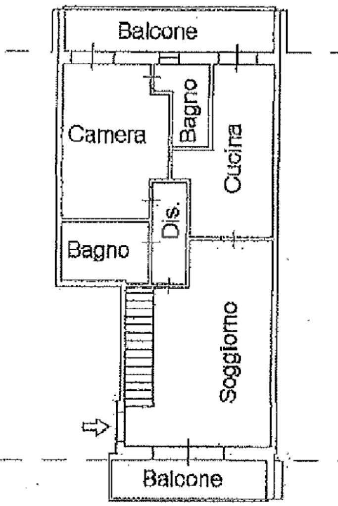 Quadrilocale Via S. Bartolo Comunale, Santarcangelo di Romagna - planimetria 1