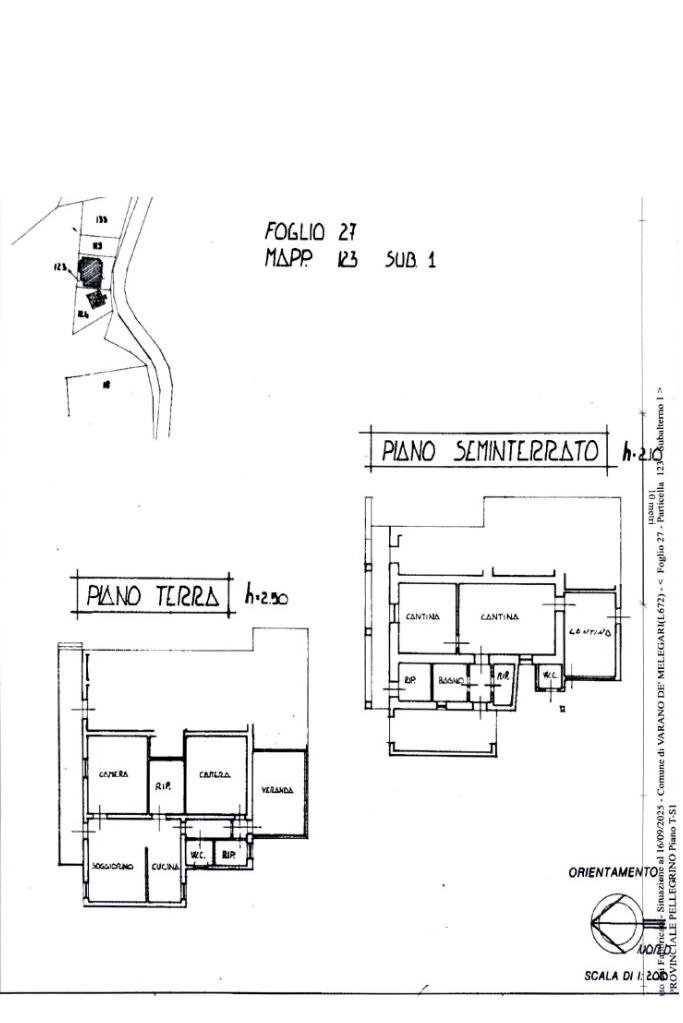 Semi-detached house Strada Provinciale per Pellegrino località Faggia, Varano de' Melegari - floor plans 1