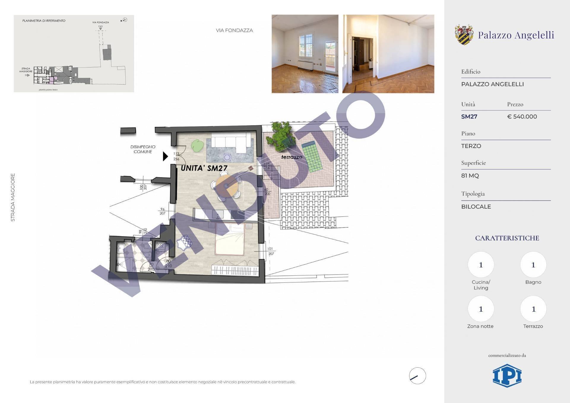 Bilocale Strada Maggiore, Bologna (zona Centro Storico) - planimetria 1