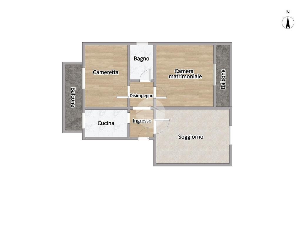 Trilocale Via Casella, Milano - planimetria 1