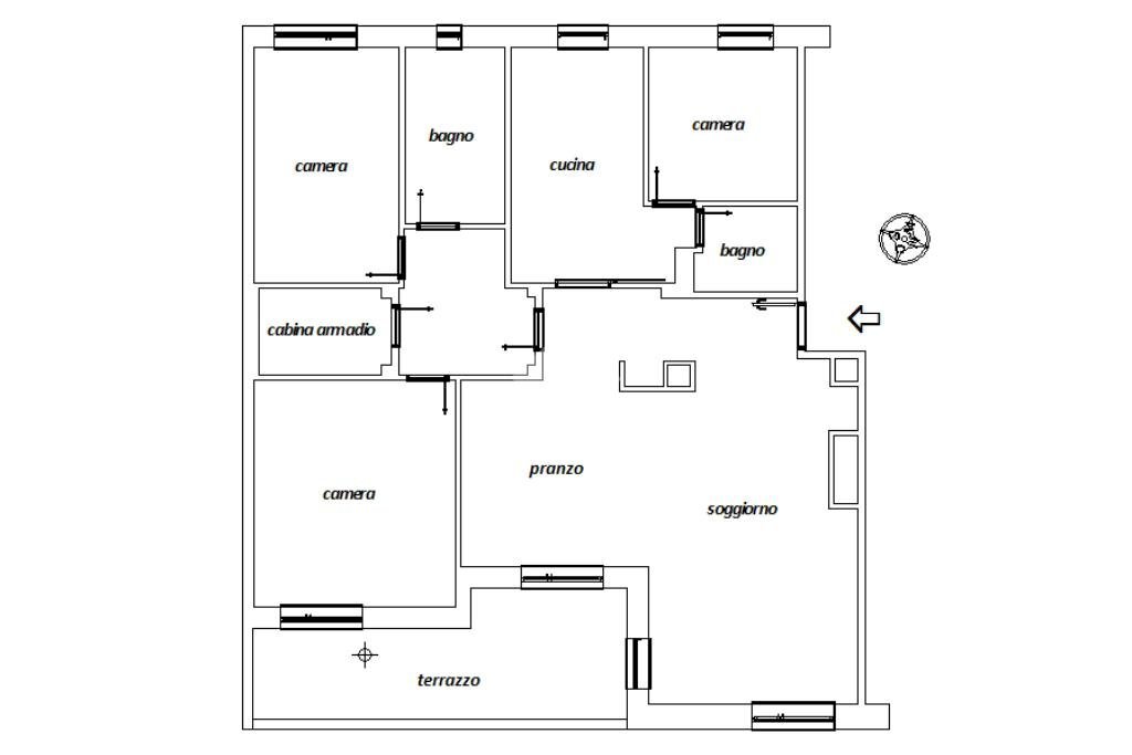 Four-room apartment Settima strada, Segrate - floor plans 1