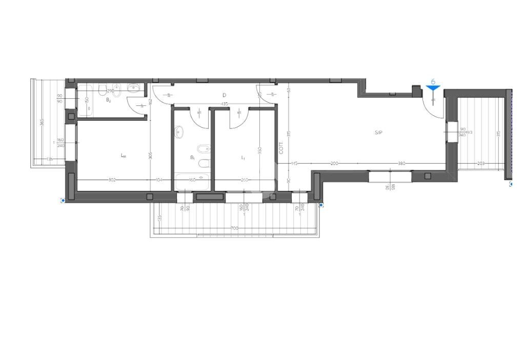 Three-room apartment Via Alessandro Volta, Vignate - floor plans 1