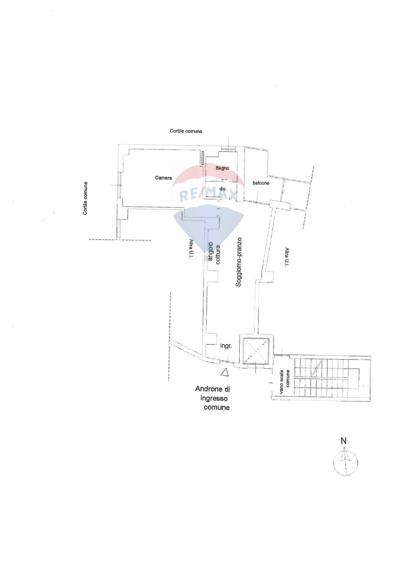 Pianta 2D - Two-room apartment Via Plinio
 
59, Milano - floor plans 1