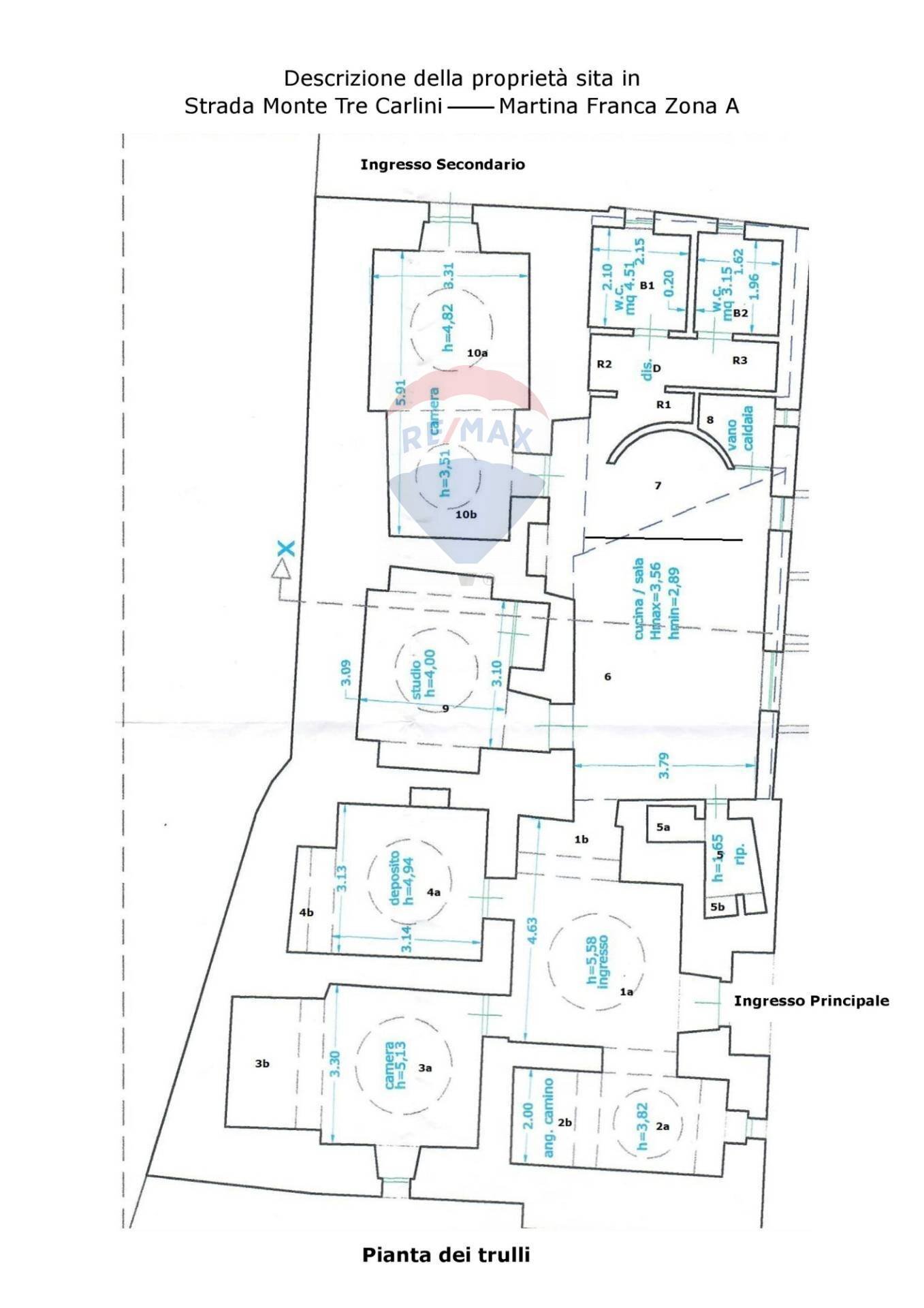 Pianta 2D - Baita Strada Monte Tre Carlini, Martina Franca - planimetria 1