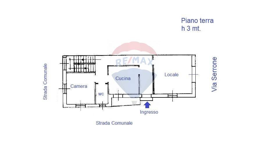 Pianta 2D - Trilocale Via Serrone
 
2, Centola - planimetria 1
