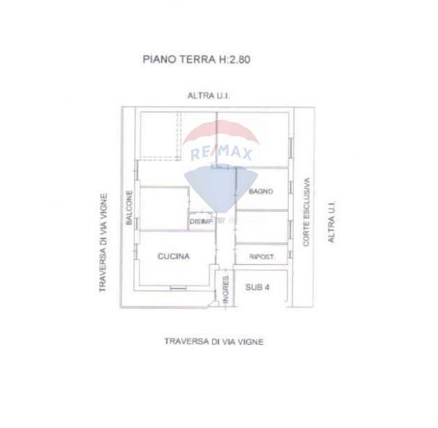 Pianta 2D - Four-room apartment Falciano del Massico - floor plans 1