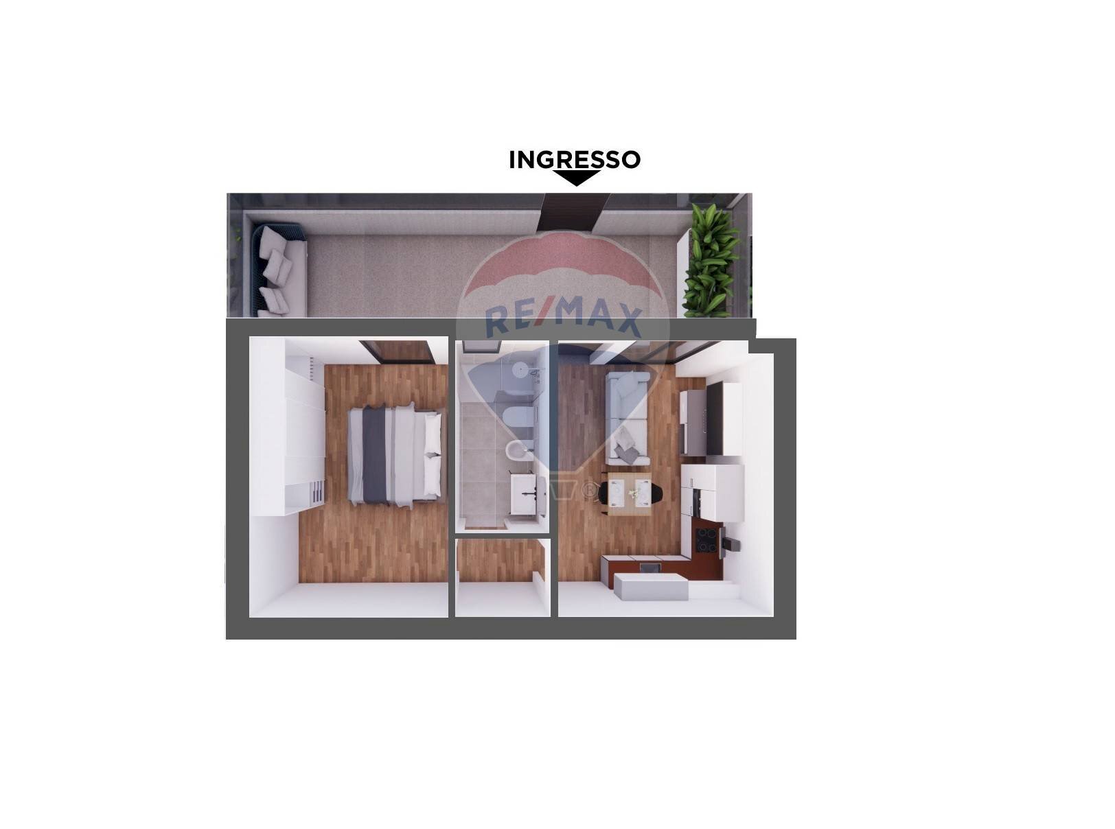 Pianta 3D - Villa a Schiera Via Delle Forze Armate
 
25/C, Bari - planimetria 1