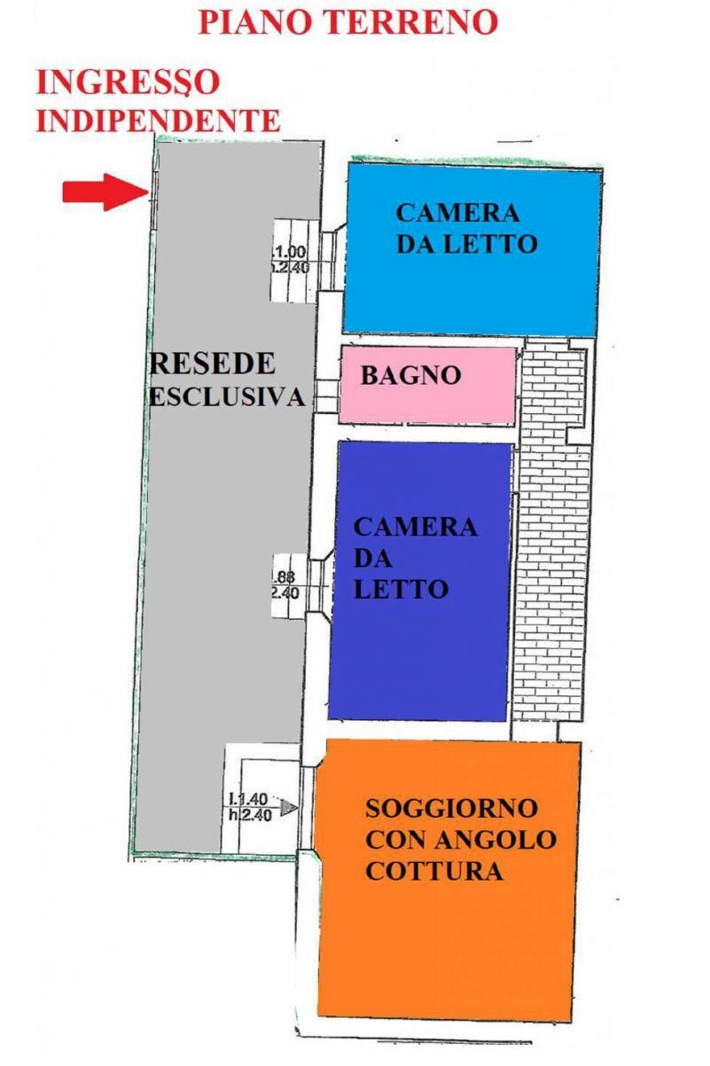 Three-room apartment via Santa Maria, Campi Bisenzio - floor plans 1