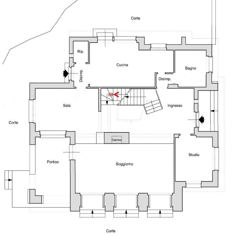 1.jpg - Villa all'asta Via Privata Alfonso Mezzana 5, Pieve Ligure - planimetria 1