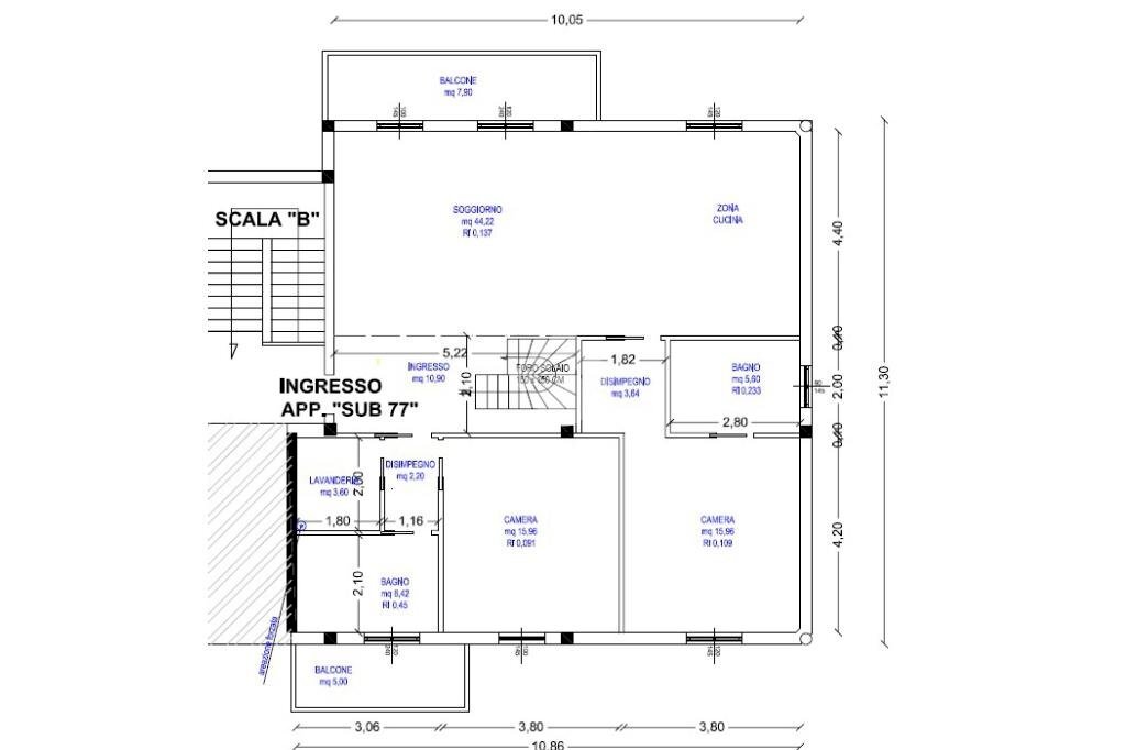 Attic Via M. Buonarroti, Carpi - floor plans 1
