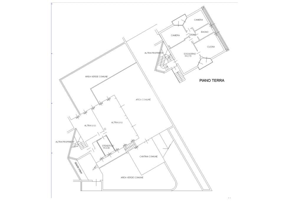 Three-room apartment Via M. Battilocchi, Collecchio - floor plans 1