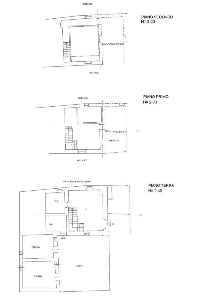Villa Via Forte Monte Guano, Genova (neighborhood Borzoli) - floor plans 1
