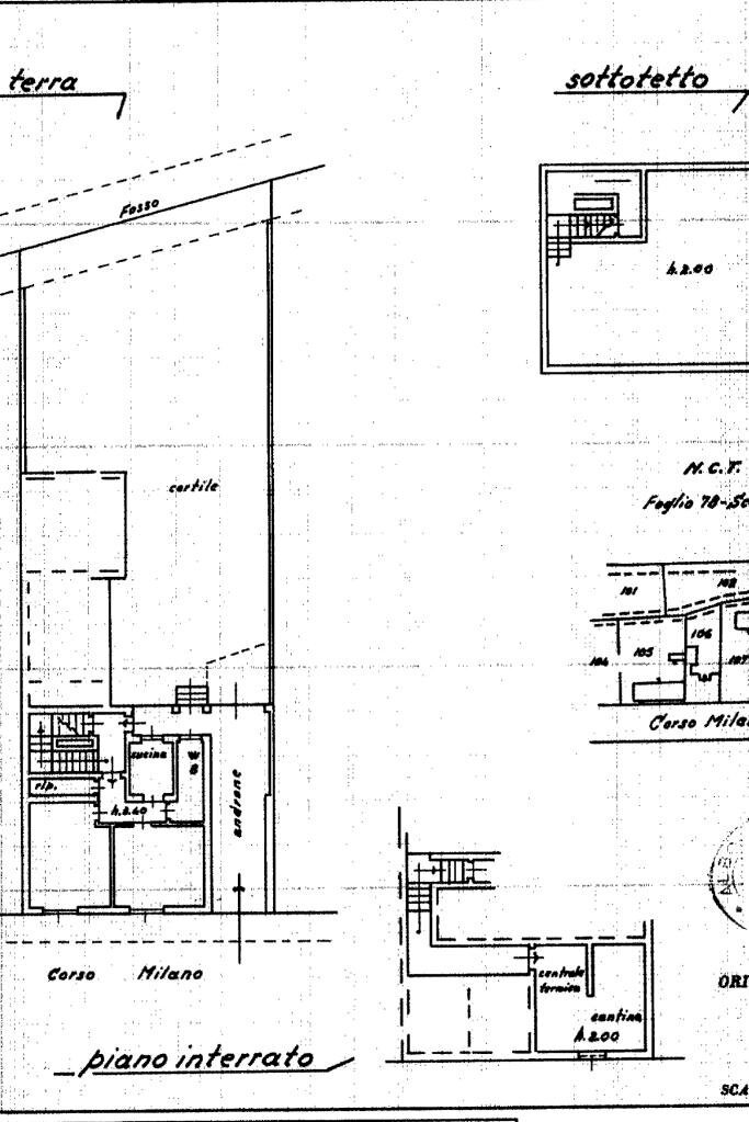 Three-family Villa Corso Milano, Novara - floor plans 1