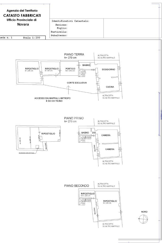 Independent house Via Ticino, Varallo Pombia - floor plans 1