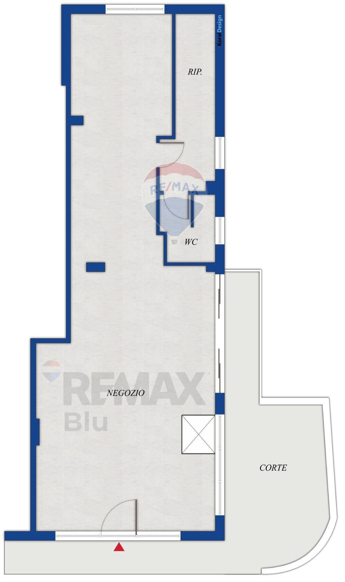 Pianta 2D - Locale Commerciale Via Antonio Gramsci
 
100, Monterotondo - planimetria 1