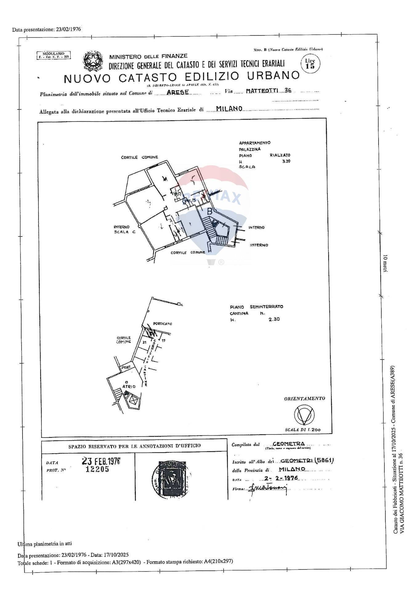 Pianta 2D - Quadrilocale Via Matteotti
 
36, Arese - planimetria 1