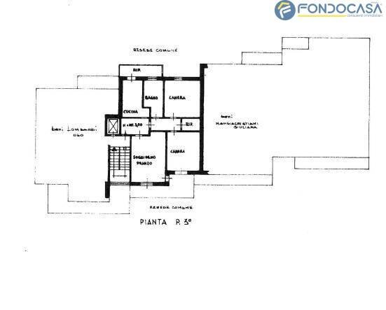pianta casa - Trilocale Via Duca degli Abruzzi, Forte dei Marmi - planimetria 1