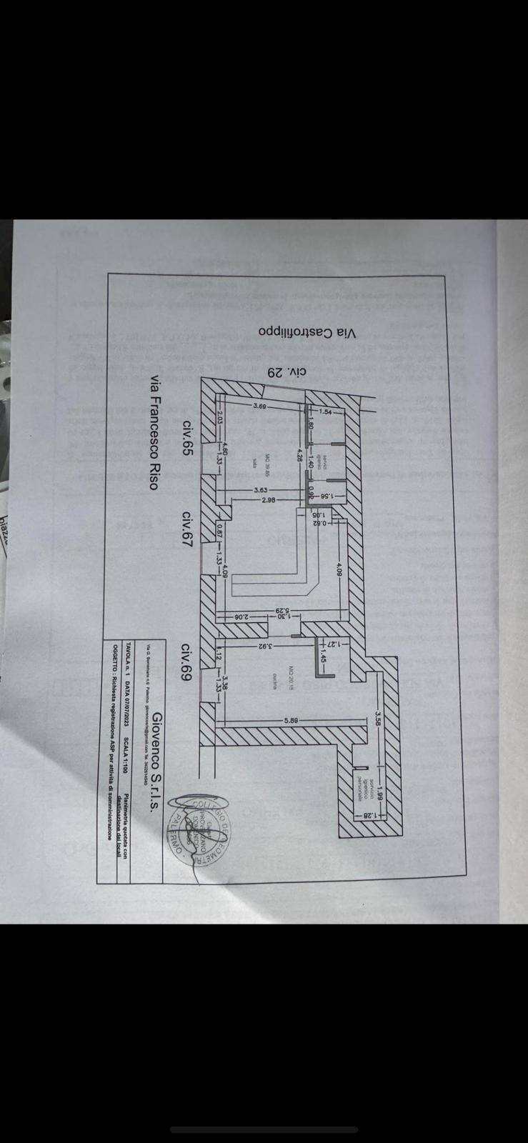 Foto 13 - Commercial Activity Via Francesco Riso
 
65, Palermo - floor plans 1