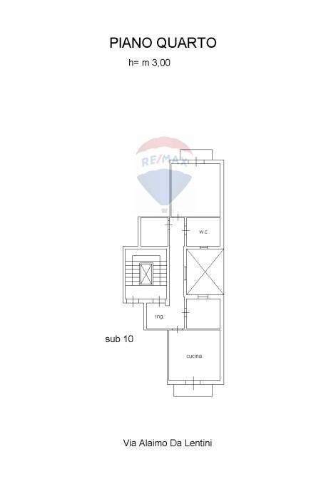 Pianta 2D - Trilocale Via Alaimo Da Lentini
 
20, Palermo - planimetria 1