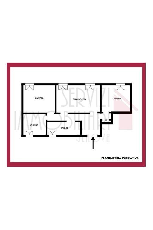 Quadrilocale via Giovanni Torti, Genova (zona Marassi) - planimetria 1