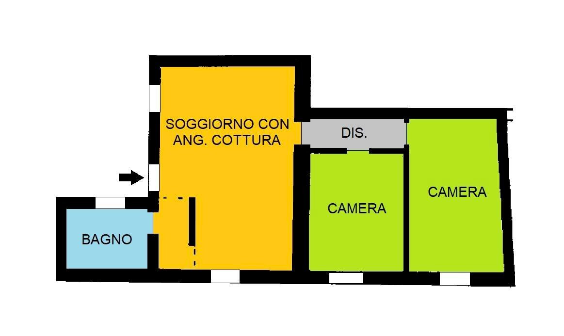 Foto 19 - Trilocale Via San Giovanni, Piacenza - planimetria 1