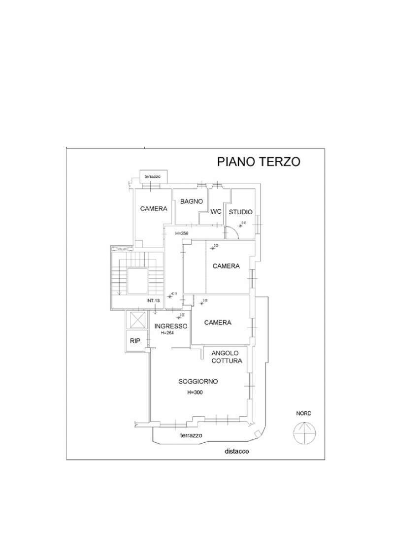 Planimetria - Attic via Antica Romana, Chiavari - floor plans 1