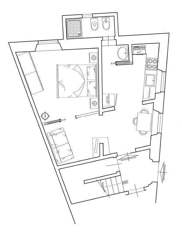 planimetria new.jpg - Two-room apartment Via Camillo Barni, Firenze - floor plans 1
