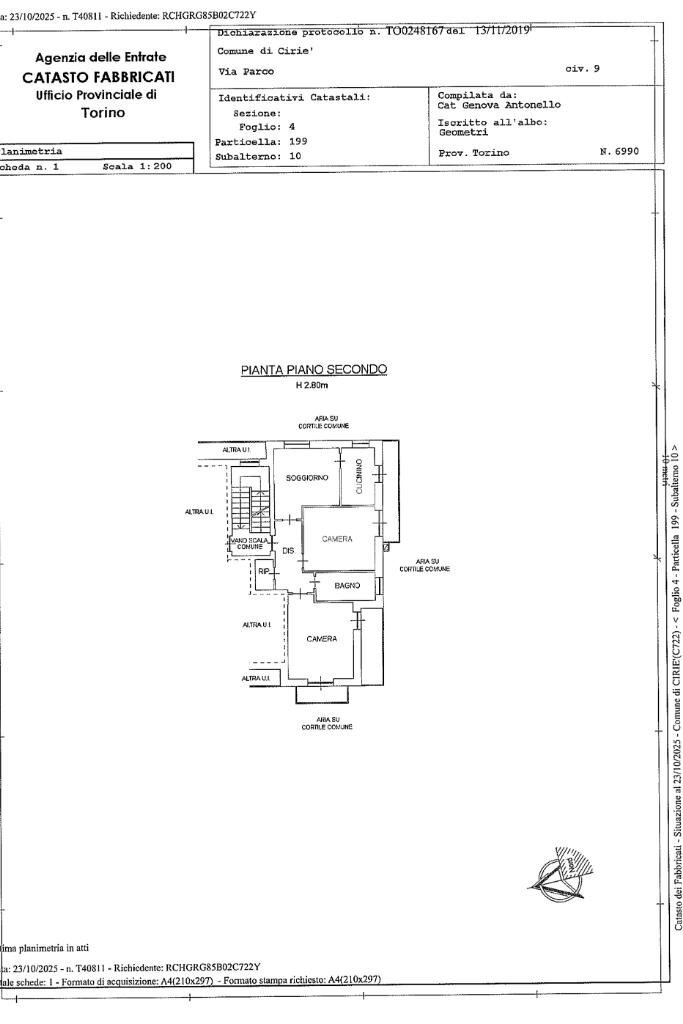 Three-room apartment Via parco, Ciriè - floor plans 1