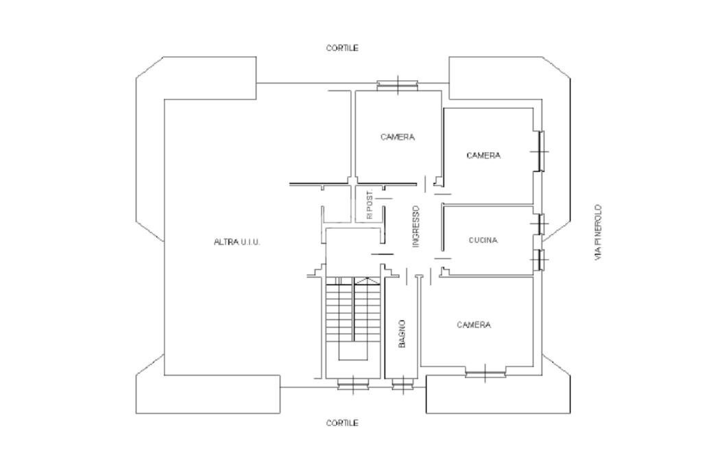 Quadrilocale Via pinerolo, Piossasco - planimetria 1