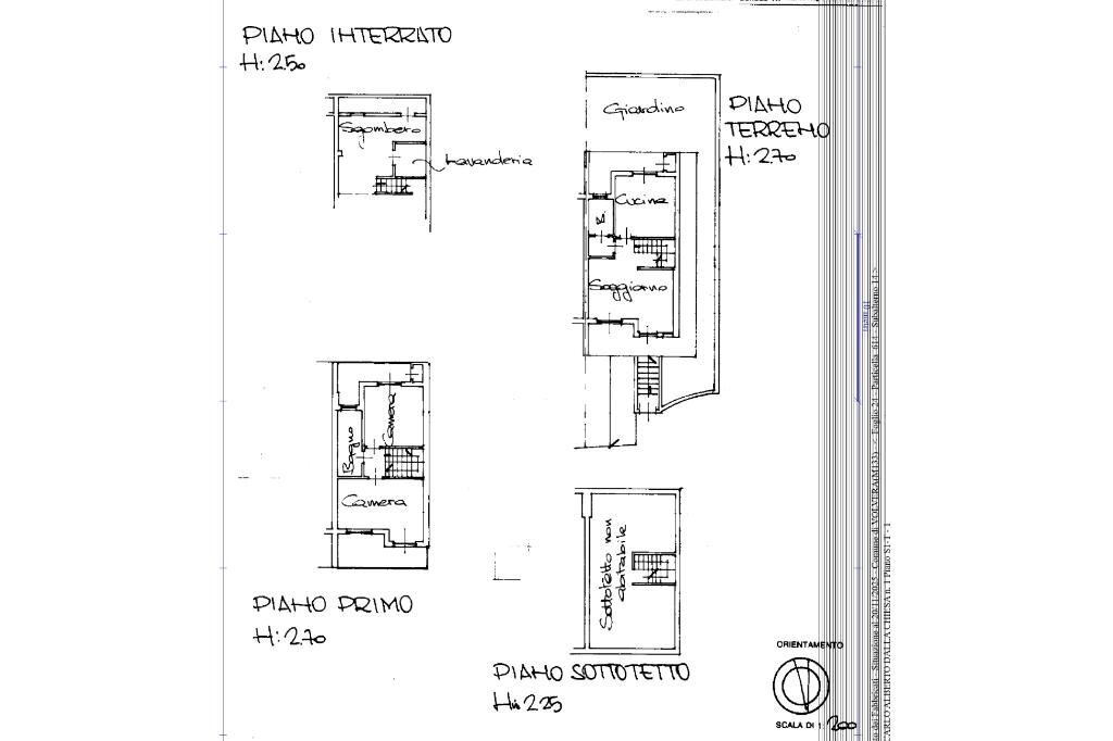 Portion of a house Via C. A. dalla Chiesa, Volvera - floor plans 1