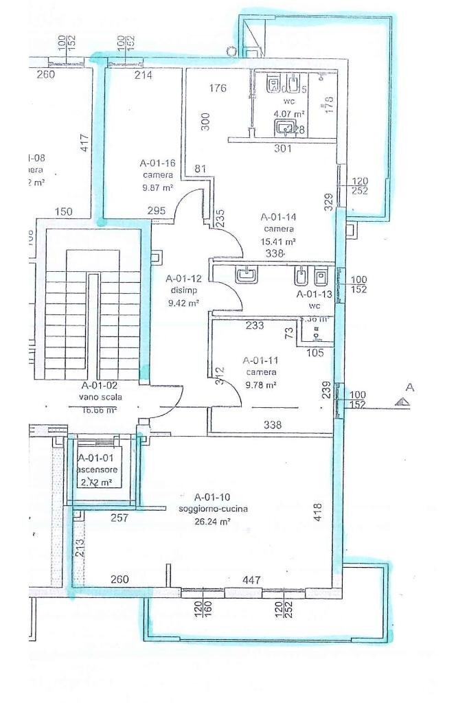Quadrilocale Via Romeo Canini, Rimini - planimetria 1