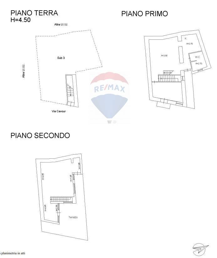 Pianta 2D - Casa semi indipendente Via Cavour
 
41, Sant'Alfio - planimetria 1