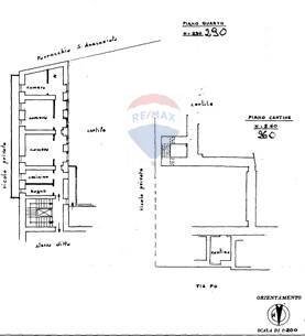 Pianta 2D - Appartamento Via Po
 
43, Torino - planimetria 1