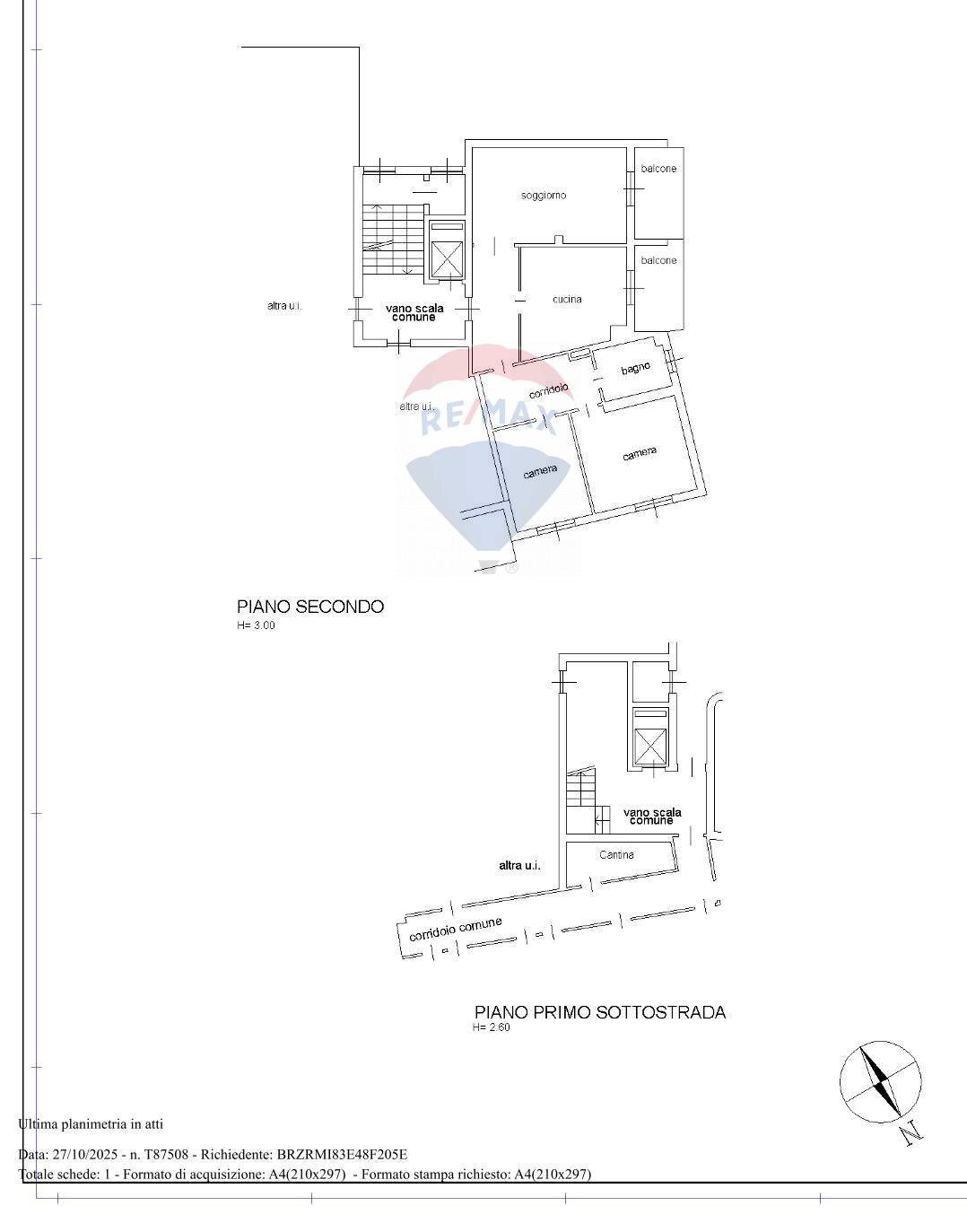 Pianta 2D - Three-room apartment VIA CAVOUR
 
107, Giussano - floor plans 1
